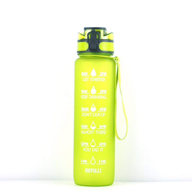 Transparent Motivation Water Bottle 1 Liter Bottled Kawaii Bpa Free Bottle Infuser Plastic Milk Sports Clear Water Bottle Kawaii Cup