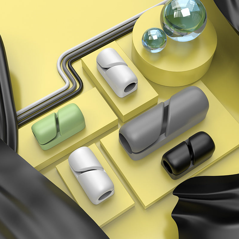 Cable Holder Clips Cable Organizer Silicone USB Processor Winder Desktop Tidy Office Management Clips Cable Protector Winder