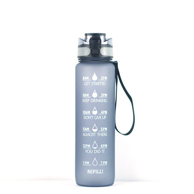 Transparent Motivation Water Bottle 1 Liter Bottled Kawaii Bpa Free Bottle Infuser Plastic Milk Sports Clear Water Bottle Kawaii Cup