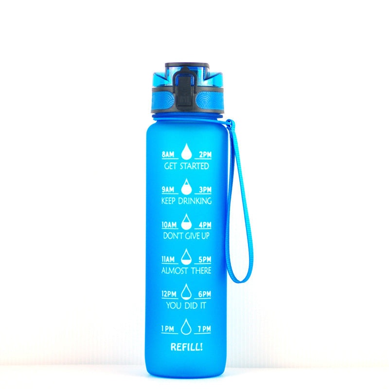 Transparent Motivation Water Bottle 1 Liter Bottled Kawaii Bpa Free Bottle Infuser Plastic Milk Sports Clear Water Bottle Kawaii Cup